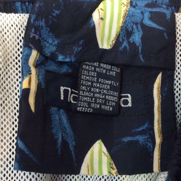 Nautica Men’s Sz L Swim Trunks Surf Board Print Shorts Surfing Beach Pool Cruise - Picture 5 of 12